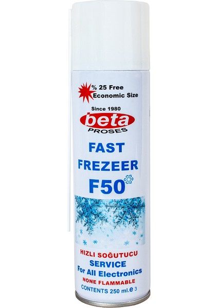 XML Dünyası Beta F-50 200 ml Fast Frezeer Soğutucu Sprey*kt-50