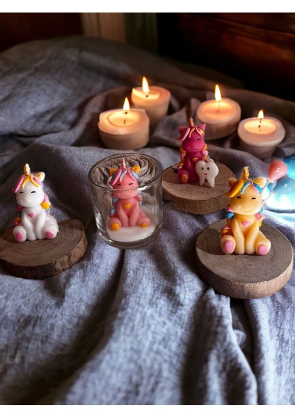 MG Concept Unicorn Kokulu Hediyelik Mum (Doğum Günü, Baby Shower, Yeni Doğan Mevlüt)