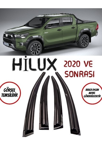 Toyota Hilux Cam Rüzgarlığı 4lü 2020 ve Sonrası