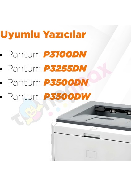 Pantum P3500DN Muadil Toner - Yüksek Kapasiteli 10.000 Sayfa / PA310X - Tmx P3500DN