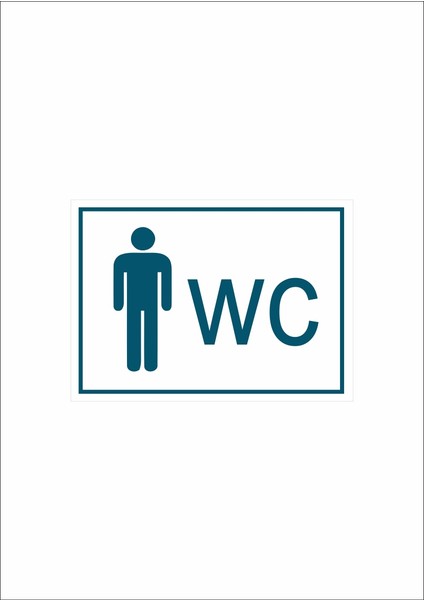 Kadın - Erkek Wc Yönlendirme Yazısı 2'li Set