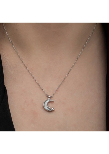 Gümüş Ay Yıldız Kadın Kolye indirimleri