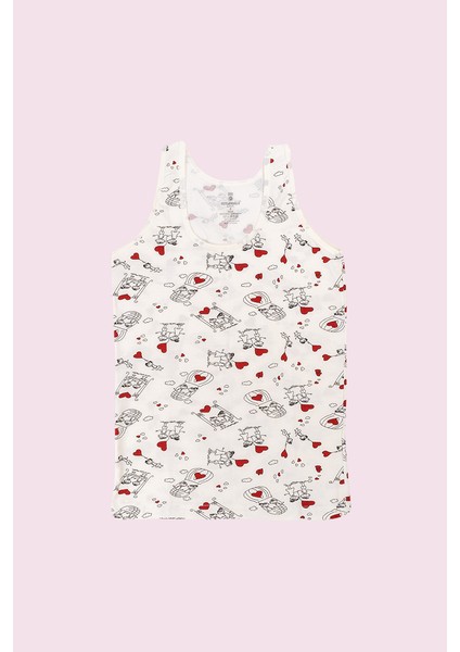 6' Kız Çocuk Likralı Geniş Askılı ATLET-348 modelleri