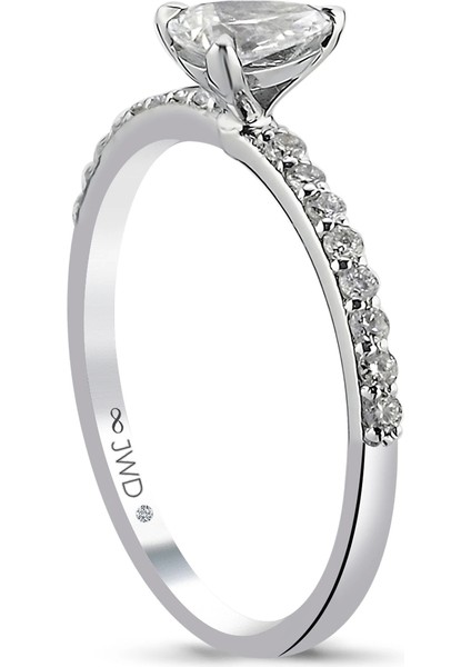 0.54 Ct F-G Si 1.74 gr 14 K Jwd Damla Yüzük fiyatları