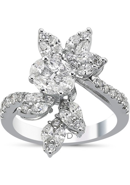 1.62 Ct F-G Si 5.72 gr 14 K Jwd Tasarım Yüzük