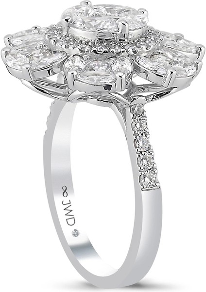 2.66 Ct F-G Si 5.08 gr 14 K Jwd Tasarım Yüzük fiyatları