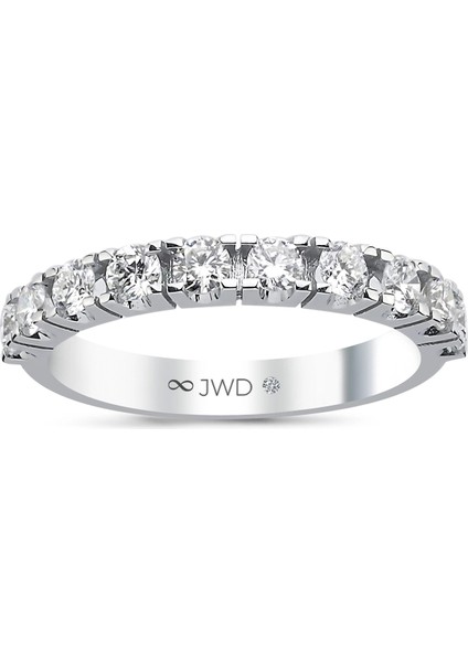 0.77 Ct F-G Si 2.06 gr 14 K Jwd Yarım Tur Yüzük
