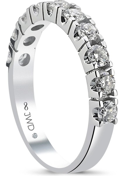 0.77 Ct F-G Si 2.06 gr 14 K Jwd Yarım Tur Yüzük