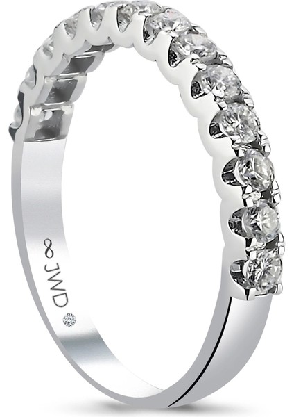 0.52 Ct F-G Si 1.65 gr 14 K Jwd Yarım Tur Yüzük