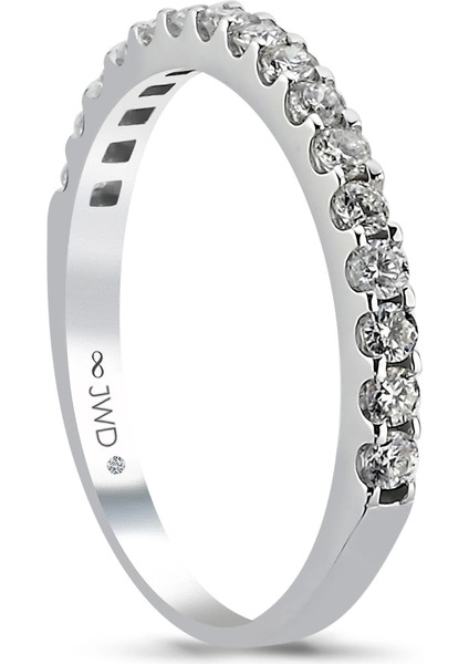 0.43 Ct F-G Si 1.45 gr 14 K Jwd Yarım Tur Yüzük
