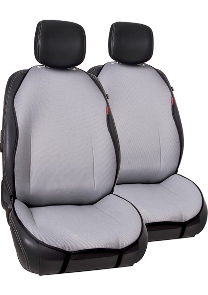 Gri Custom Jakar Dokuma Kumaş Otomind Oto Minderi 2'li Set