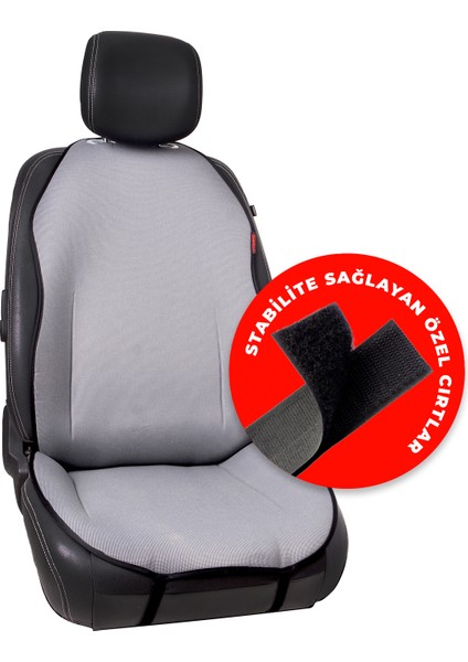 Gri Custom Jakar Dokuma Kumaş Otomind Oto Minderi 2'li Set modelleri
