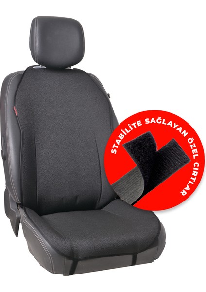 Siyah Damarlı Jakar Dokuma Kumaş Otomind Oto Minderi 2'li Set modelleri