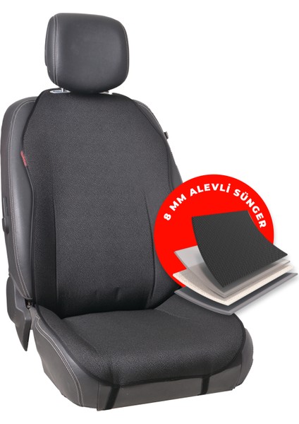 Siyah Damarlı Jakar Dokuma Kumaş Otomind Oto Minderi 2'li Set fırsatları