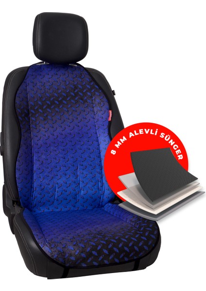 Dijital Baskılı Mavi Metal Desen Jakar Dokuma Kumaş Otomind Oto Minderi 2'li Set fırsatları