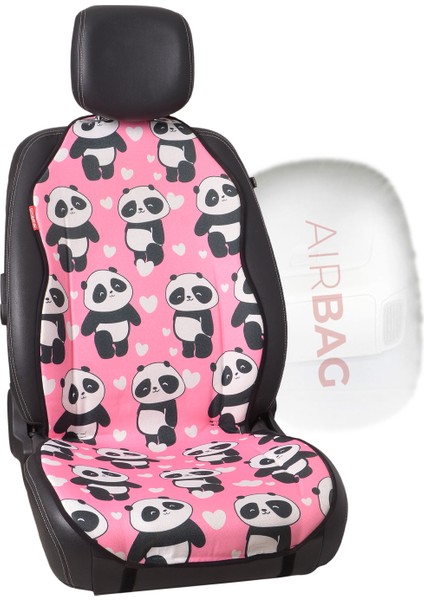 Dijital Baskılı Pembe Panda Jakar Dokuma Kumaş Otomind Oto Minderi 2'li Set fiyatları
