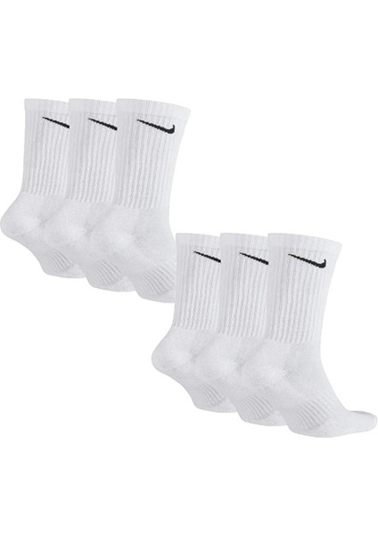 Turan Tech Nike SX5171100 Beyaz 6'lı Çorap Seti