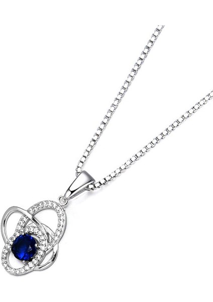 Diamond Serisi Safir Tektaş Girdap Stylish/night Gümüş Kadın Kolye fiyatları