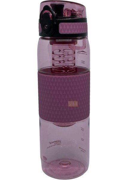 530ML Yeni Koleksiyon Silikon Gövdeli Detoks Aparatlı Tritan Su Matarası