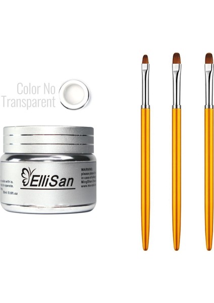 Protez Tırnak Jeli Builder Gel 56 gr + Tırnak Süsleme Desen Fırçası Seti No:2192