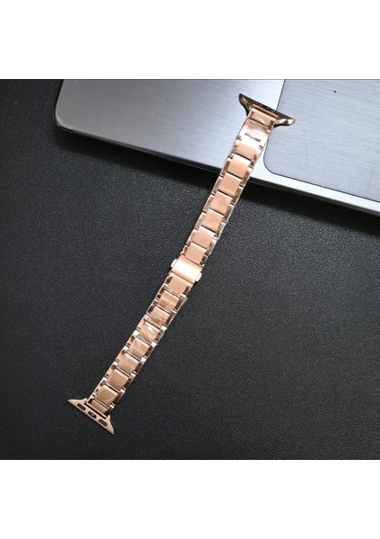 Apple Watch Seri 9 8 7 Se 6 5 4 3 2 38MM/40MM/41MM iwatch 10/42MM Uyumlu Ince Metal Paslanmaz Çelik Zarif Kordon indirimleri