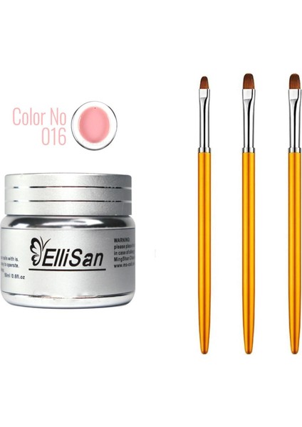 Protez Tırnak Jeli Builder Gel 56 gr + Tırnak Süsleme Desen Fırçası Seti No:2192