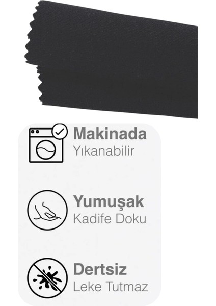 Ada Fon Perde Tek Kanat 1/3 Sık Pile 33-Siyah