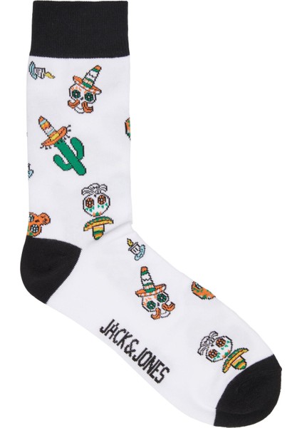 Jack & Jones Mexican Skull Socks 5 Pack Erkek Kırmızı Çorap 12217625-17