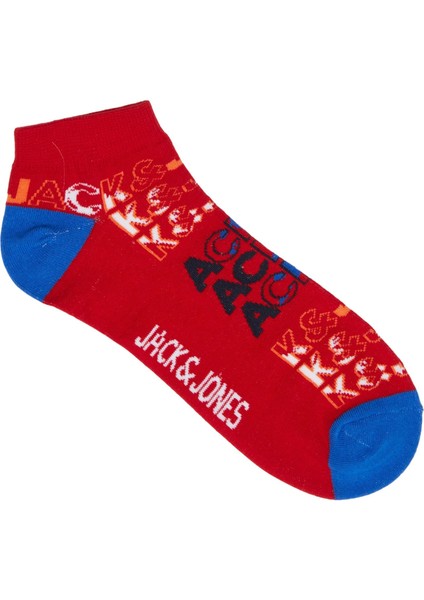 Jack & Jones Color Logo Short Sock Erkek Kırmızı Çorap 12217664-17