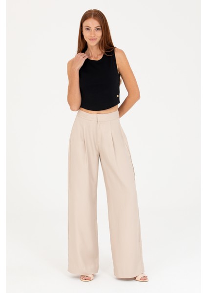 Kadın Bej Pantolon (Kanvas-Chino) 50263385-VR011