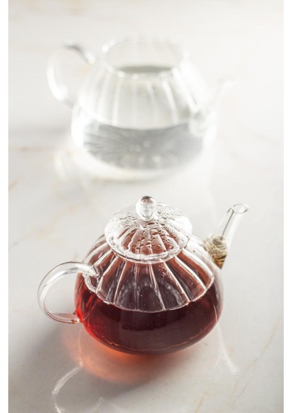 Ginata Isaya Dayanıklı Borosilikat Cam Çaydanlık 750 / 1300 ml