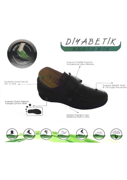 Deri Anatomik Büyük Numara Erkek Ayakkabı