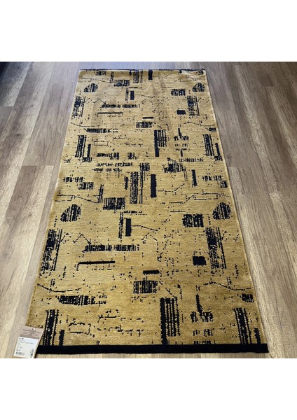 Hardal Soyut Desenli Kilim - Yumuşak & Nostaljik Salon ve Mutfak Halısı - Hoom Rugs Prestij Eko 111