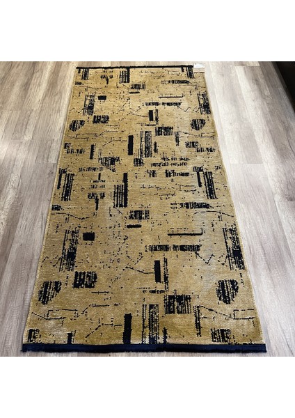 Hardal Soyut Desenli Kilim - Yumuşak & Nostaljik Salon ve Mutfak Halısı - Hoom Rugs Prestij Eko 111