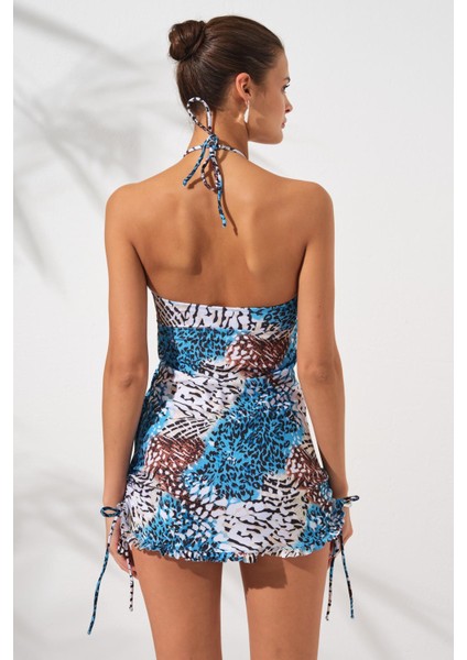 Jersey Soft Straplez Elbise Mayo Ocean 231128-T modelleri