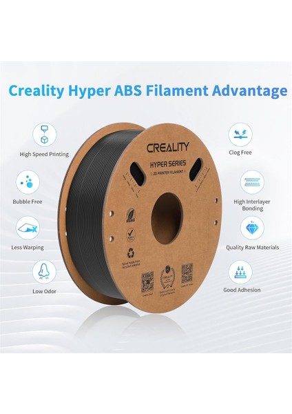 Hyper Abs Siyah Filament 1.75MM 1000GR