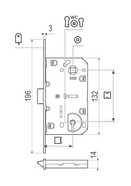 Plastik Dilli Kapı Kiliti-oda, Yale Tipi modelleri