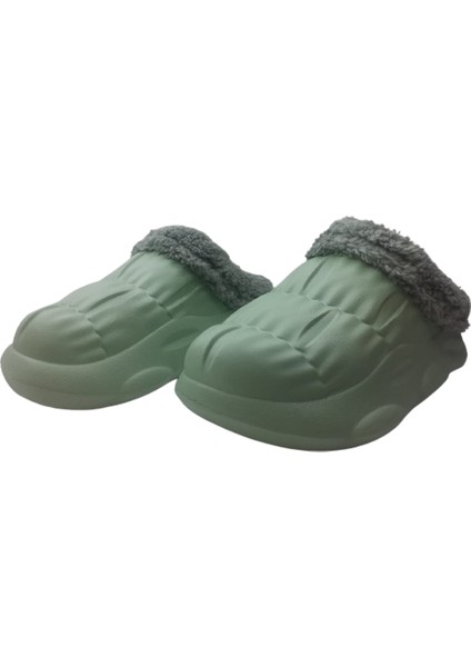 Kadın Pastel Yeşili Kaymaz Taban Içi Peluşlu Eva Terlik AB78-111 fiyatları