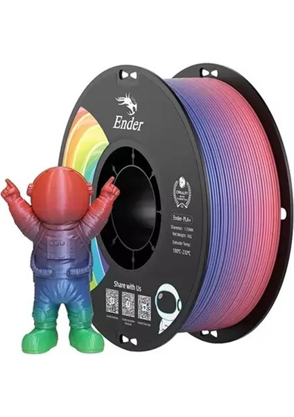 Ender Pla+ Rainbow Filament 1.75MM 1000GR