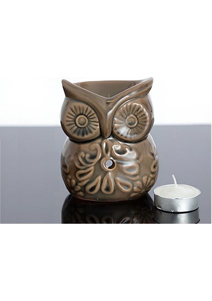 9cm Baykuş Buhurdanlık Gece Lambası Mumluk Silikon Kalıp K-1069