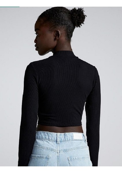 Kadın Boğazlı Uzun Kol Crop-Fitilli Kaşkorse Kumaş fiyatları