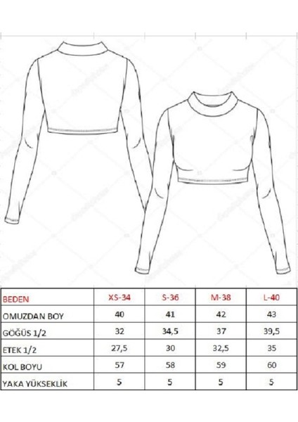 Kadın Boğazlı Uzun Kol Crop-Fitilli Kaşkorse Kumaş modelleri