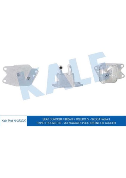 353220 Kale Oto Radyatör 353220 Yağ Soğutucu Seat Cordoba Ibiza Iıı Toledo Iv Skoda Fabia Iı Rapid Roomster