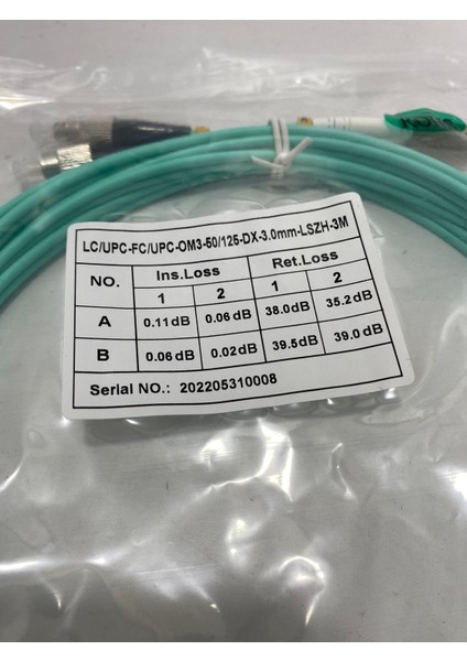 Lc - Fc Fiber Optik Patch Kablo 3mm 3 Metre (LC/UPC-FC/UPC-OM3-50/125-DX-3.0MM-LSZH-3M) fırsatları