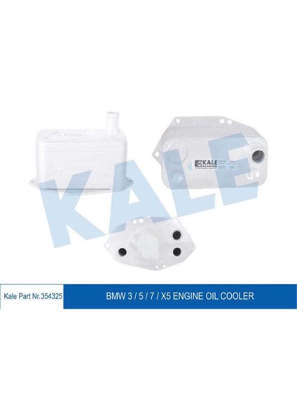 354325 Kale Oto Radyatör 354325 Yağ Soğutucu Bmw 3-5-7-X5 (E46 E39 E38 E53) 99-05