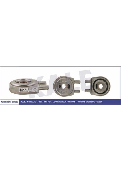 344680 Kale Oto Radyatör 344680 Yağ Soğutucusu R19 R21 Clıo I 90-98 1.2 1.7 Kangoo I 97- 1.9d Megane I 95-9