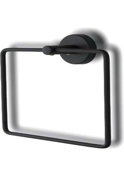 Kare Siyah Havluluk Lavabo Banyo Mutfak Aparat Standı Bez Havlu Askısı Paslanmaz Metal Vidalı fırsatları