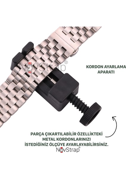 Novstrap Çelik Metal Saat Kordonu Boyunu Ayarlama ve Kısaltma Aparatı Aleti