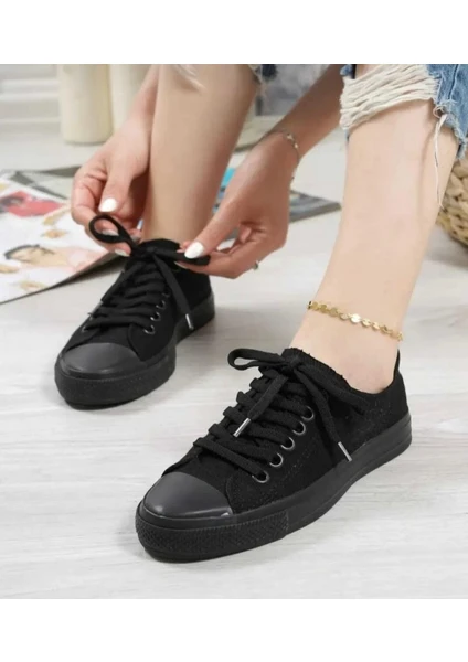 By İmis Shoes Unısex Kısa Keten Sneaker