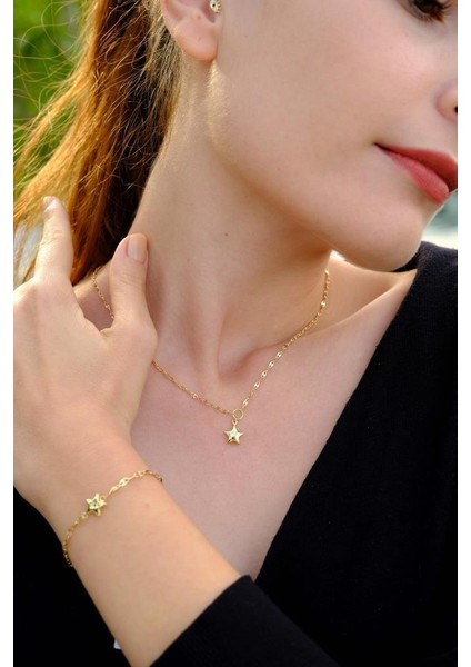 Altın Minimal Yıldız Set